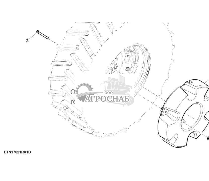 Грузы колес, внутренние, 645 кг, показана левая сторона 